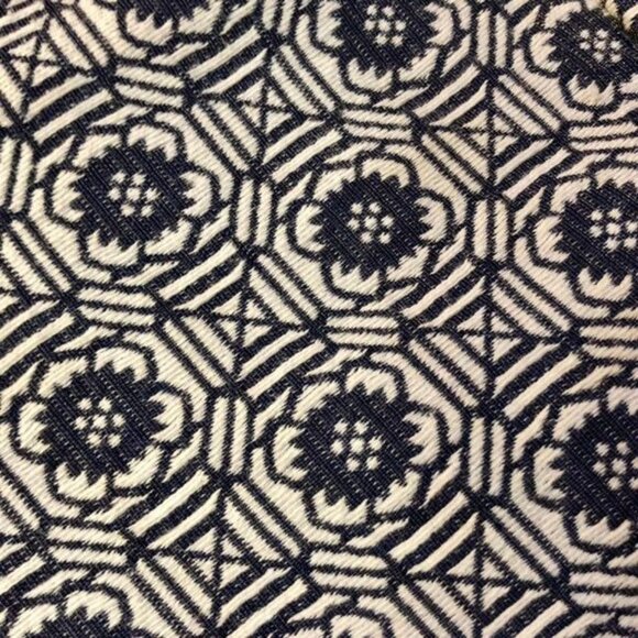 Worthington Capri Pants Womens 14 Blue Patterned Geometric Print Cotton Blend - Picture 5 of 8